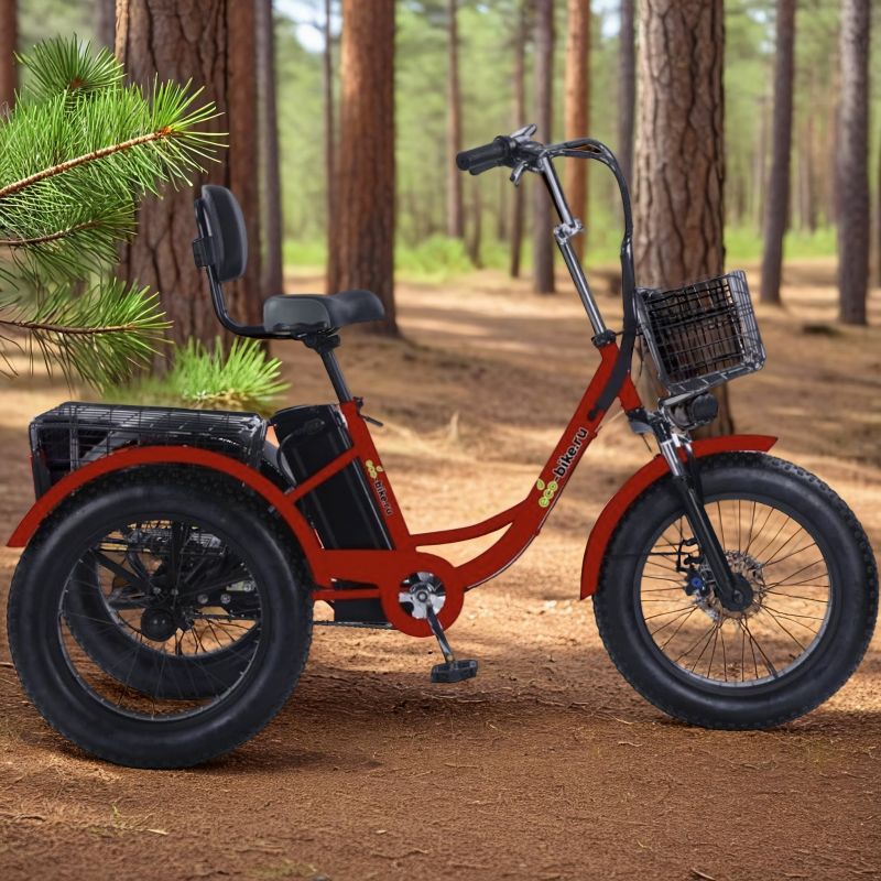 Трехколесный электровелосипед Fat Trike T NEW 750W с передней корзиной Трехколесный электровелосипед Fat Trike T NEW 750W с передней корзиной